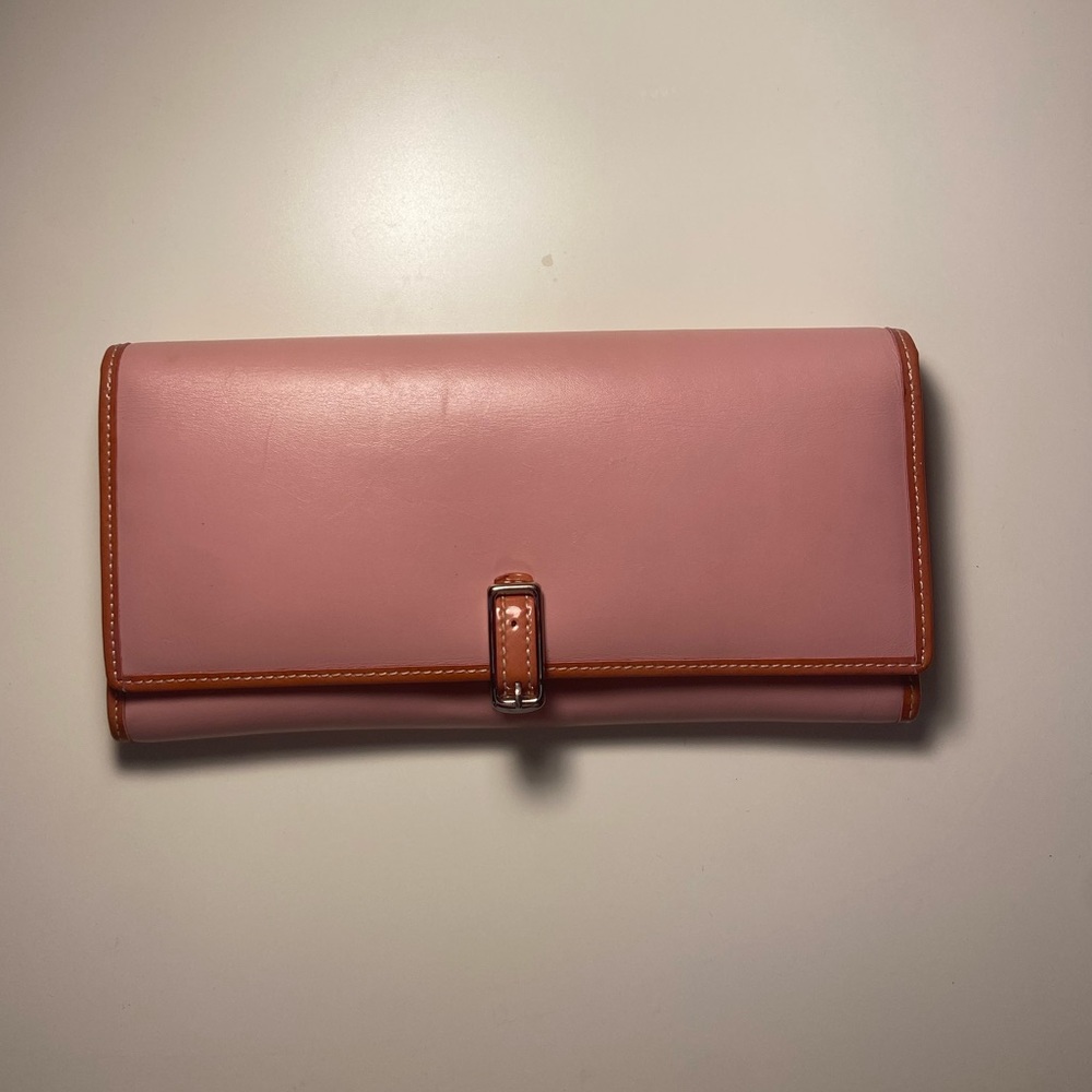 Pink leather Coach wallet